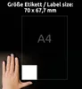 Avery Zweckform 3661 Universal-Etiketten, 70 x 67,7 mm, 100 Produktbild-Vorschau 5