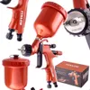 A collage of images showing an orange Italco SHINE 2 professional HVLP spray gun and its packaging. Náhled obrázku produktu