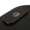 Close-up view of a black lid with an oval indentation and white text and graphics. Podgląd zdjęcia produktu