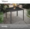Table de jardin carrée MAREN pieds réglables 90 x 90 cm x Voir les images du produit 4