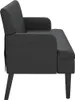 Side view of a black sofa with a backrest. Náhled obrázku produktu