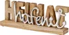 Deko Aufsteller Heimathafen L30cm Braun Holz Silber Mango Produktbild-Vorschau 1