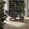 Fauteuil relax pied rond - noir/marron Voir les images du produit 7
