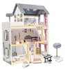 Mdf Houten Poppenhuis + Meubilair 78cm Zwart Led Productafbeelding-voorbeeld 1