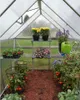 Inside a greenhouse with various plants and gardening equipment. Náhľad obrázku produktu