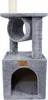 A grey cat tree with multiple levels and a scratching post. Náhled obrázku produktu