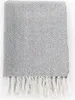 vidaXL Jeté de lit en coton à chevrons 220x250 cm Gris Voir les images du produit 1