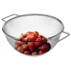 A stainless steel colander filled with strawberries, presented on a white background. Anteprima dell’immagine prodotto