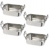 4er Set Mini Servierpfanne Edelstahl 17,5 x 8,5 x 7 cm Mit Produktbild-Vorschau 1