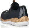 A single navy blue shoe is shown from the back and side on a white background. Produktbild-Vorschau