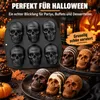 Totenkopf Backform, Silikonform mit 6 Schädel-Mulden, -20 Produktbild-Vorschau 2