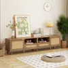 okwish TV skříňka，  200*37*49cm TV skříňka s designem Náhled obrázku produktu 1