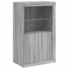 vidaXL Beistellschrank mit LED-Leuchten Grau Sonoma Produktbild-Vorschau 3