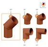 INEFA Fallrohrbogen 45 Grad, DN100 / 100mm, Braun – PVC Produktbild-Vorschau 3