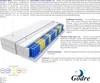 A cutaway diagram of a mattress showing its internal structure and materials, with descriptive text and a brand logo. Náhled obrázku produktu