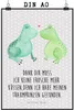 Mr. & Mrs. Panda Bild Frosch Liebe DIN A0 - Grau Pastell - Produktbild-Vorschau 1