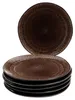 Reactive Glaze Brown 6er Set Kuchenteller 6 Personen Braune Produktbild-Vorschau 1