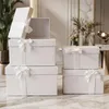 Geschenkbox 5er Set mit Deckel Weiß Schachtel Aufbewahrung Produktbild-Vorschau 4