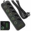 Vayox Steckdosenleiste 5-Fach Schuko 3m Schwarz | Einzeln Produktbild-Vorschau 1