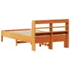vidaXL Massivholzbett ohne Matratze Wachsbraun 120x190 cm Produktbild-Vorschau 6