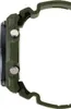 Side view of a green digital watch with silver buttons. Voir les images du produit