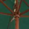 vidaXL Parasol z drewnianym drążkiem zielony 299x240 cm Podgląd zdjęcia produktu 6