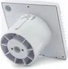 The back view of a white bathroom extractor fan. Voir les images du produit