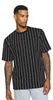 Karl Kani Small Signature Pinstripe Kurzarm-t-shirt Schwarz Produktbild-Vorschau 1