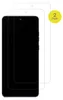 Two screen protectors are shown laid on top of each other, with a yellow circle containing the text '2 Pack' in the upper right corner. Produktbild-Vorschau