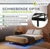 Kovová posteľ Juskys Palamos 140x200 cm s roštom a LED Náhľad obrázku produktu 14