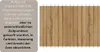 A text box with information about product variations is placed next to a sample of wood-look wall panels. Anteprima dell’immagine prodotto
