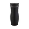 A black insulated mug with a gray lid is shown against a white background. Anteprima dell’immagine prodotto