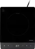 A black induction cooker with a digital display and control buttons. Voir les images du produit