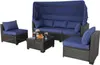Outdoor Sofa Eleni Braun/Blau Produktbild-Vorschau 1