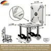 Balkonfächerhalter aus Edelstahl für Balkongeländer rund Produktbild-Vorschau 3