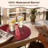 Tischset 6er-Set rund, PolyurethanKunstleder, wasserdicht, Produktbild-Vorschau 5
