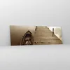 Bilder auf glas - Einteilig - Brücke Boot Sepia - 90x30cm - Produktbild-Vorschau 4
