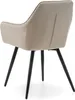 A single beige upholstered chair with black legs, shown from the back. Produktbild-Vorschau