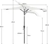 Sekey Sonnenschirm Balkon Rechteckig 200×125 cm Produktbild-Vorschau 7