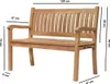 Gartenbank Teakholz 120 cm, 2-Sitzer, Modell Beaufort Produktbild-Vorschau 13
