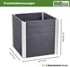 Übertopf 57x 57x 56,5 cm 135 Liter Holzoptik langlebig Produktbild-Vorschau 3
