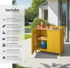Zahradní stůl s podstavnou skříňkou - hnědý Náhled obrázku produktu 5