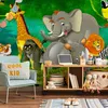 Vlies Fototapete - Colourful Safari 450x315 cm Für Kinder Produktbild-Vorschau 1