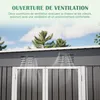 GIHAUVIA Abri de jardin en métal 229x111x182cm fondation Voir les images du produit 7