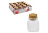 A display box of small glass jars with cork lids and a single jar in the foreground. Produktbild-Vorschau