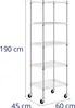 Expondo Royal Catering Kovový regál – 60 x 45 x 190 cm – 50 Náhled obrázku produktu 6