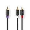 kabel subwooferu | RCA Hane | 2x RCA Hane | Guldplaterad | Náhled obrázku produktu 5