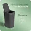Novaliv 2 ks odpadkový kôš 50 l s vekom 2v1, výklopné veko Náhľad obrázku produktu 4