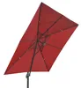 The underside of a red rectangular patio umbrella is shown against a white background. Podgląd zdjęcia produktu