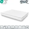 A white mattress on a white background with various icons and text overlays. Produktbild-Vorschau